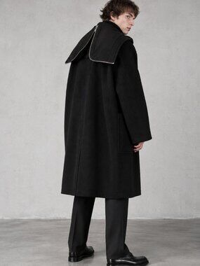 205W39NYC Raf Simons x Calvin Klein oversized Wing Collar Toggle Coat